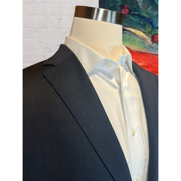 Peter Millar 42S Dark Blue - Sapphire Blue Stripe Blazer Sport Coat Short Arms - Picture 7 of 16